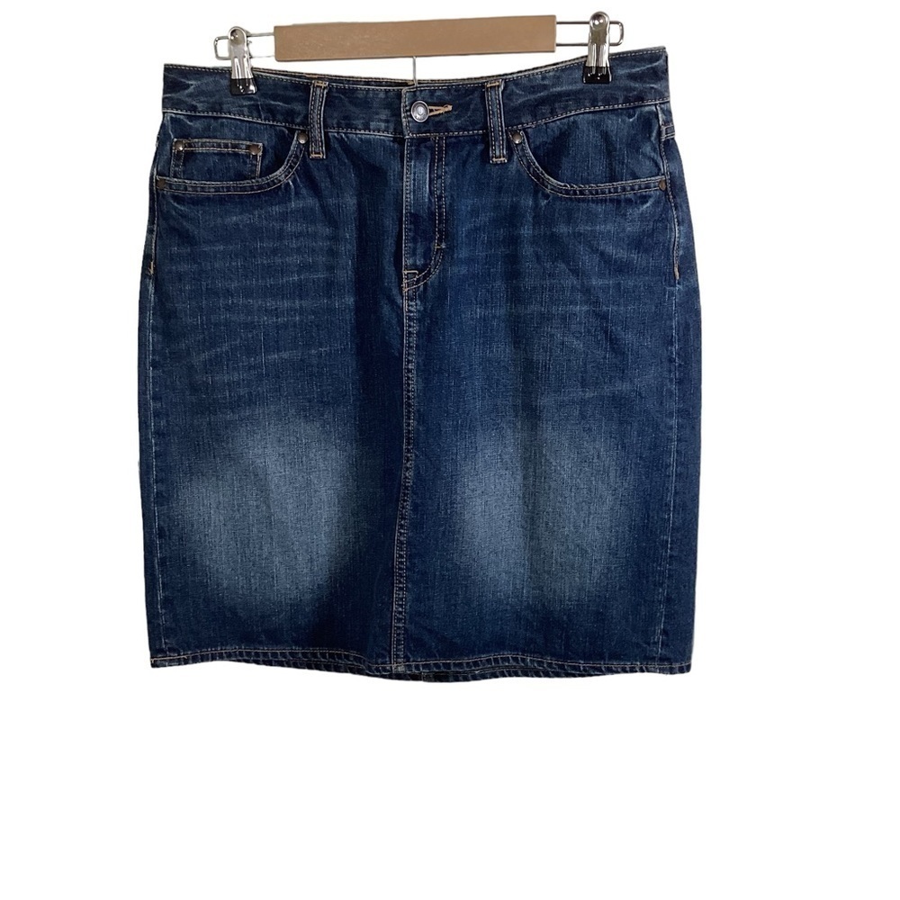 H&M L.O.G.O. Women’s Denim Distressed Skirt.  Size 12